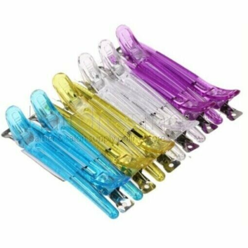 Transparent Aluminum Duck Hair Clips (12pcs)