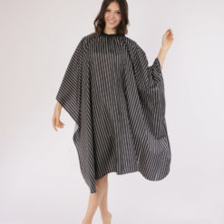 Stripe Cutting Cape with Button