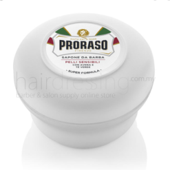 Proraso White Shaving Soap In A Bowl 150ml - For Sensitive Skin (Green Tea & Oat)