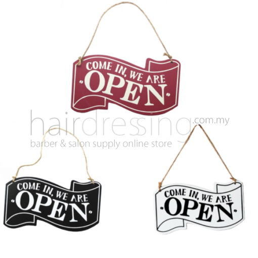 Wooden Double-Sides Open Closed Hanging Sign