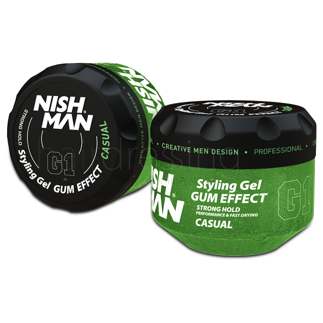 Nishman Gum Effect Hair Styling Gel C1 (Casual) 300ml Headgame x Hairdressing