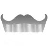 Stainless Steel Moustache Design Beard Comb