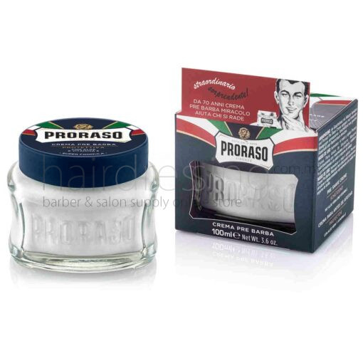 ProRaso Pre-Shave Cream Nourish Aloe Vera (Blue) - 100ML