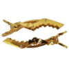 Gold Crocodile Clip (2pcs)