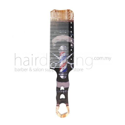 FlattopClipper Comb #PC12 (Barber Pole Design)