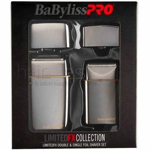 BaByliss Pro LIMITEDFX Collection Double & Single Foil Shavers Set #FXFS2GMG