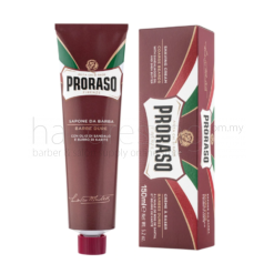 ProRaso Shaving Cream Tube Shea Butter & Sandal Red (150ml)