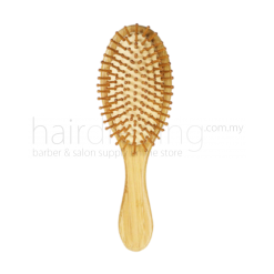 Natural Wooden Bamboo Scalp Massage Brush (Oval)