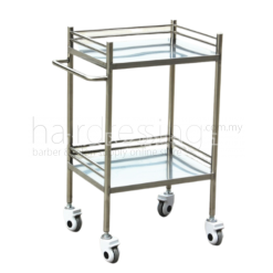 Stainless Steel Trolley 2-Tier with Handle