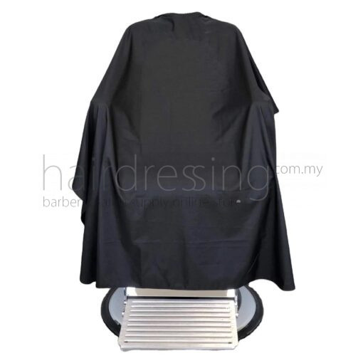 Rubber Collar Cutting Cape with Button (Black)