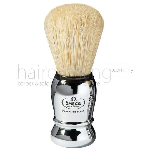 Omega Handle Boar Shaving Brush #10029 (Silver)