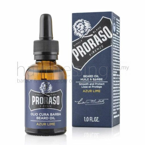 ProRaso Azur Lime Beard Oil (Blue) - 30ML