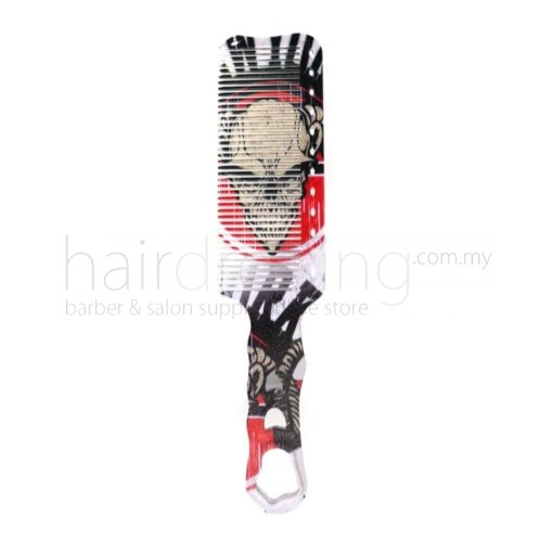 FlattopClipper Comb #PC14 (Red Skull Design)